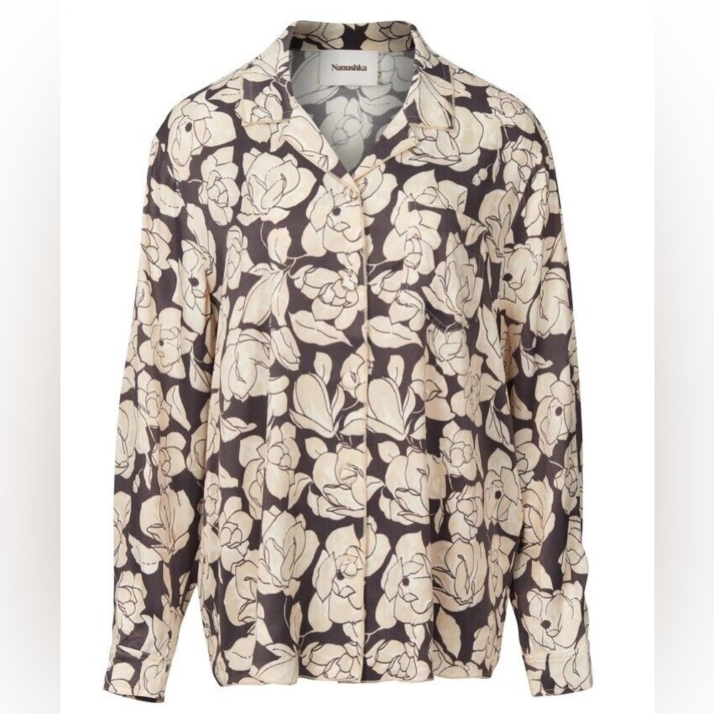 Nanushka Floral Shirt. Oversized fit